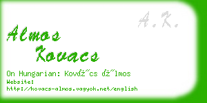 almos kovacs business card